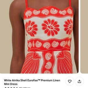 FARM Rio Red and White Floral Mini Dress